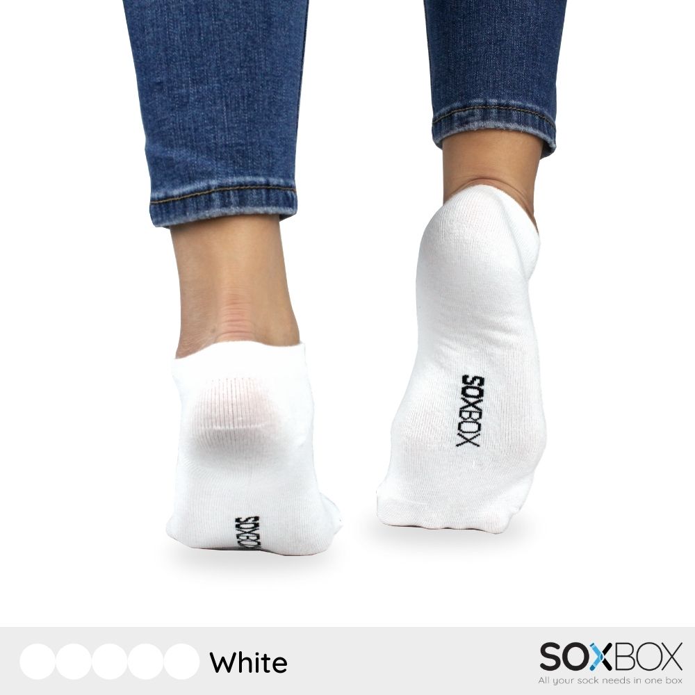 [5 pairs] soxbox unisex low ankle cotton socks