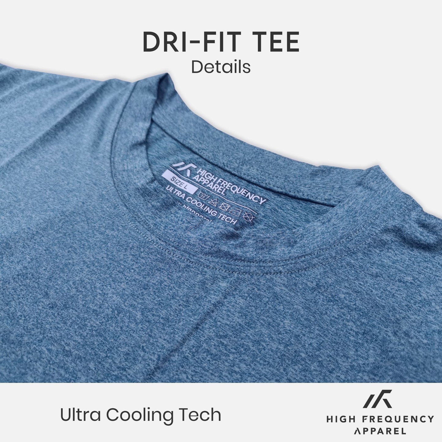hfa unisex dri-fit heather crew neck short sleeve t-shirt
